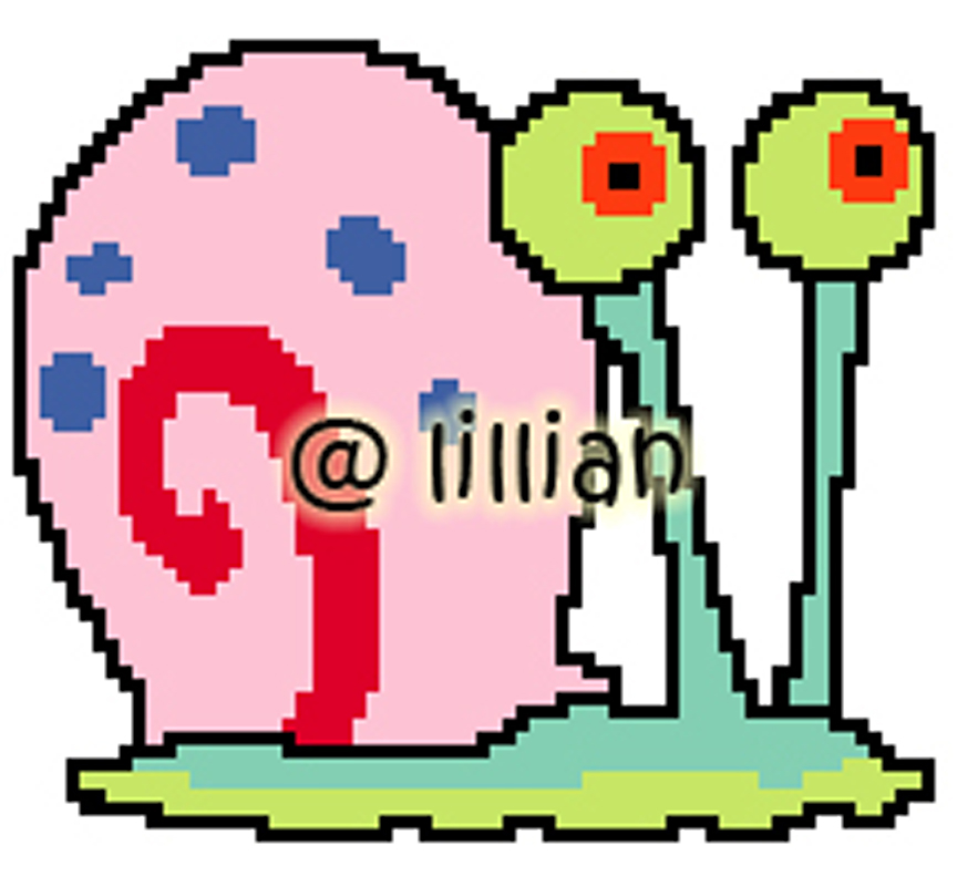 PDF ~ SPONGEBOB FRIENDS GARY THE SNAIL Counted Cross Stitch PATTERN