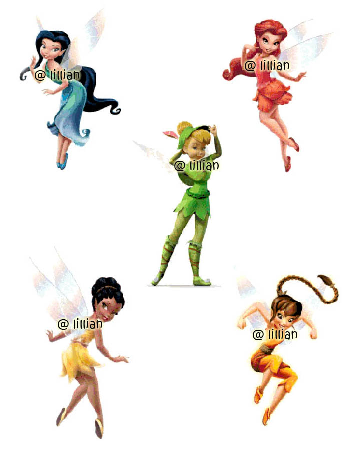 PDF ~ PRINCESS TINKERBELL Set of 5 FAWN SILVERMIST ROSETTA IRIDESSA Counted Cross Stitch PATTERNS