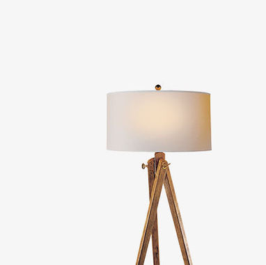 Wooden Tripod Floor Lamp