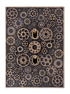 Steampunk Gear Light Switch Plate