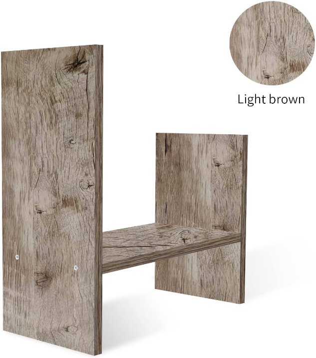 Desktop Organizer Office Storage Rack Adjustable Wood Display Shelf - Free Style Double H Display - Gray Oak
