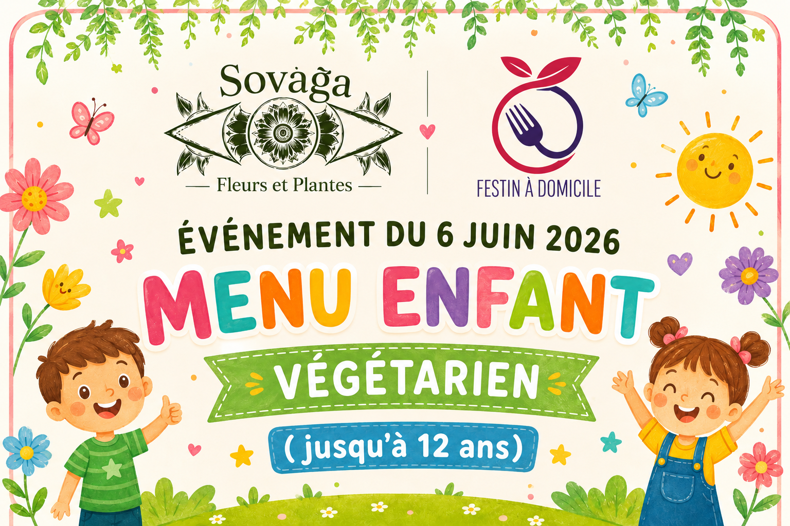Événement du 6 juin - Menu Enfant Végétarien