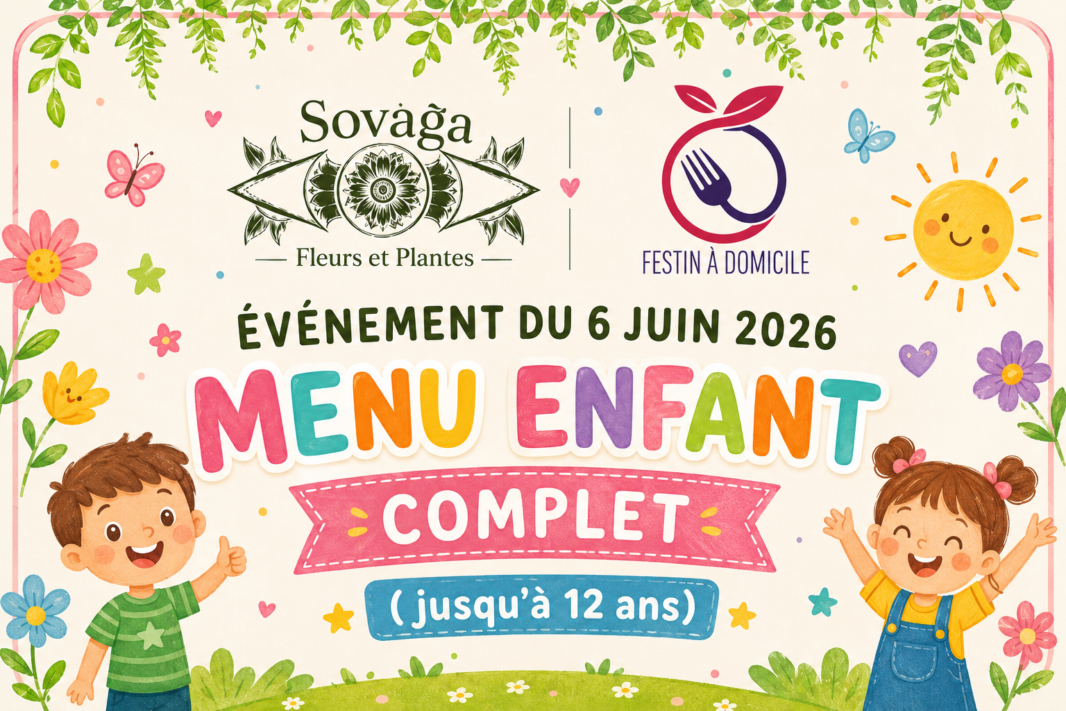 Événement du 6 juin - Menu Enfant Complet