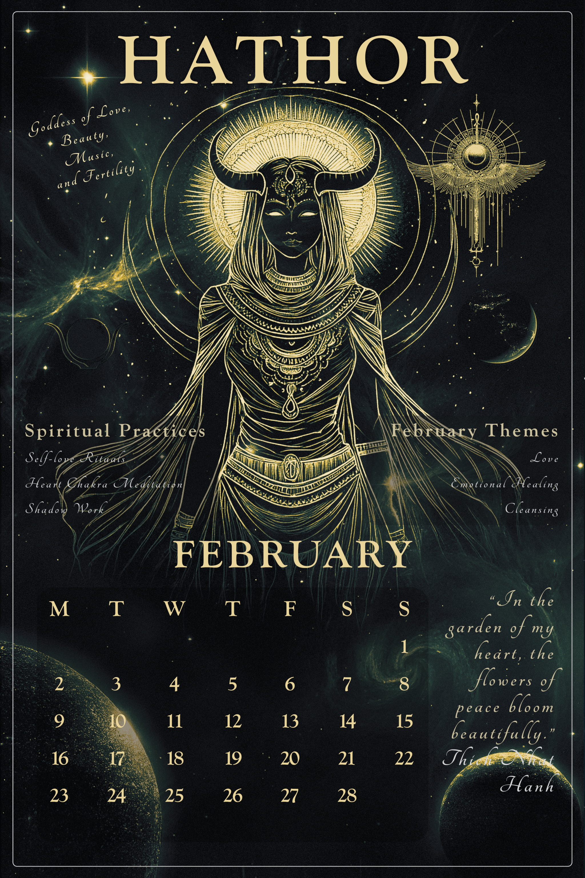 Celestial Goddesses Calendar 2026