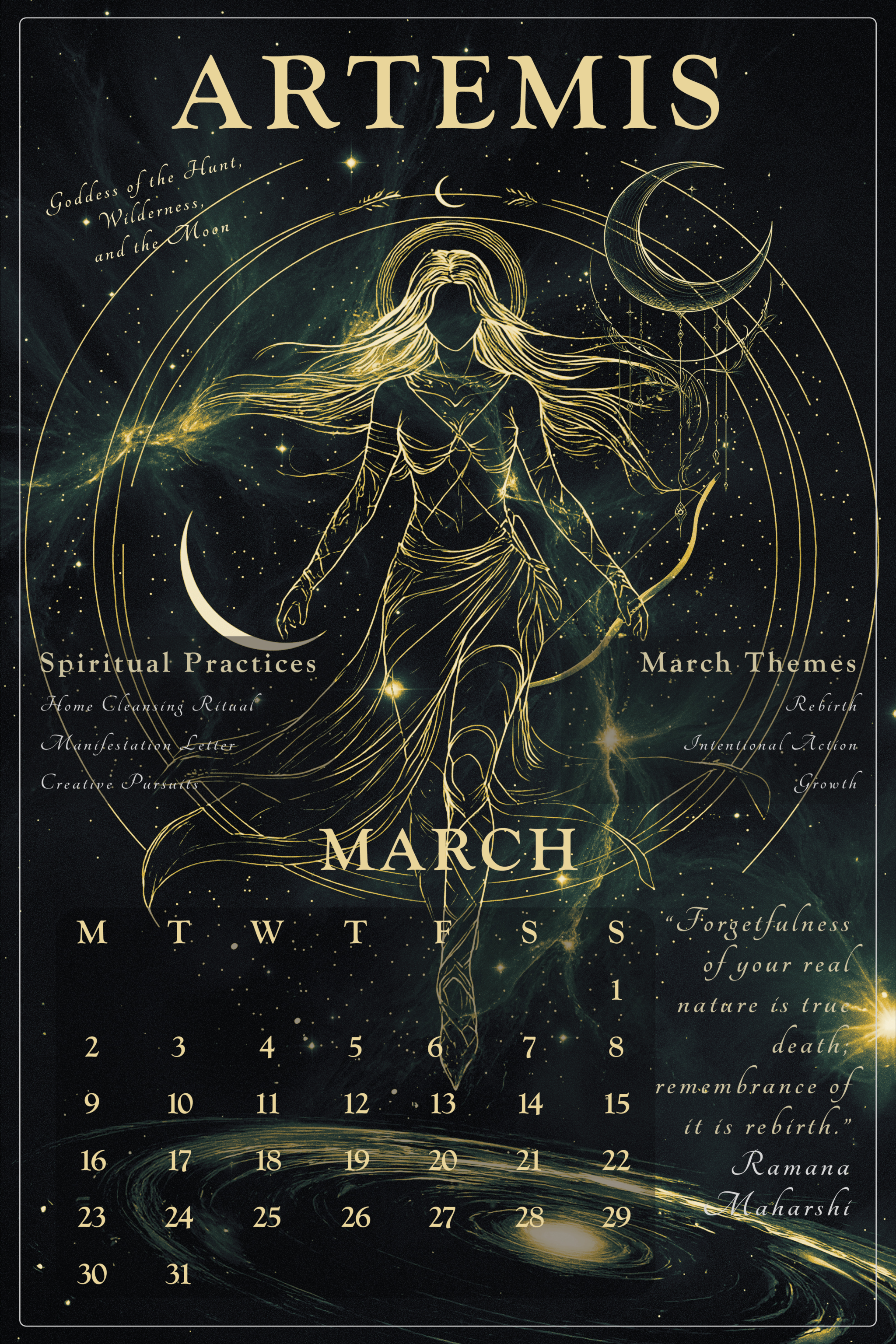 Celestial Goddesses Calendar 2026