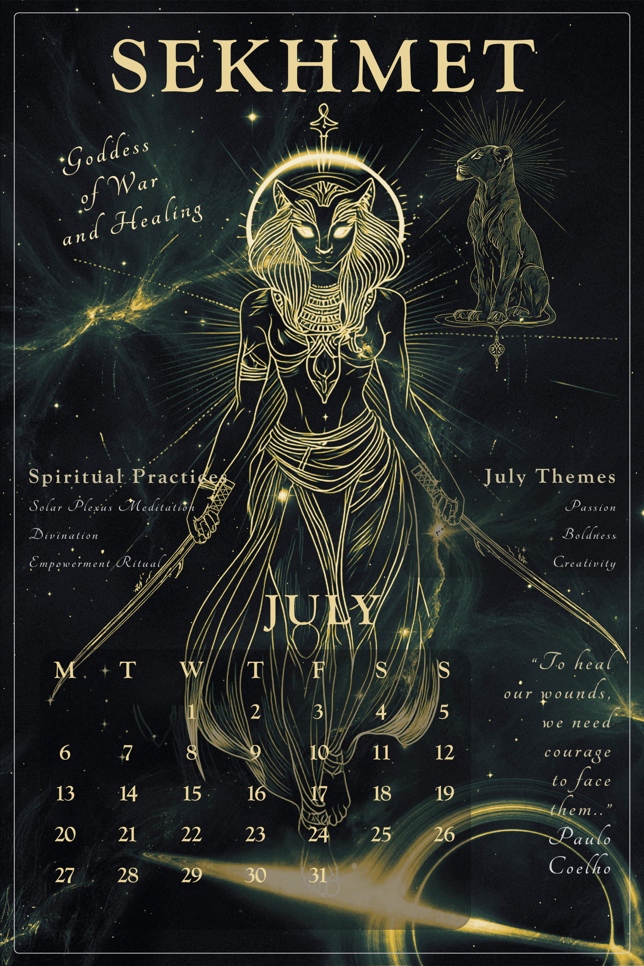 Celestial Goddesses Calendar 2026