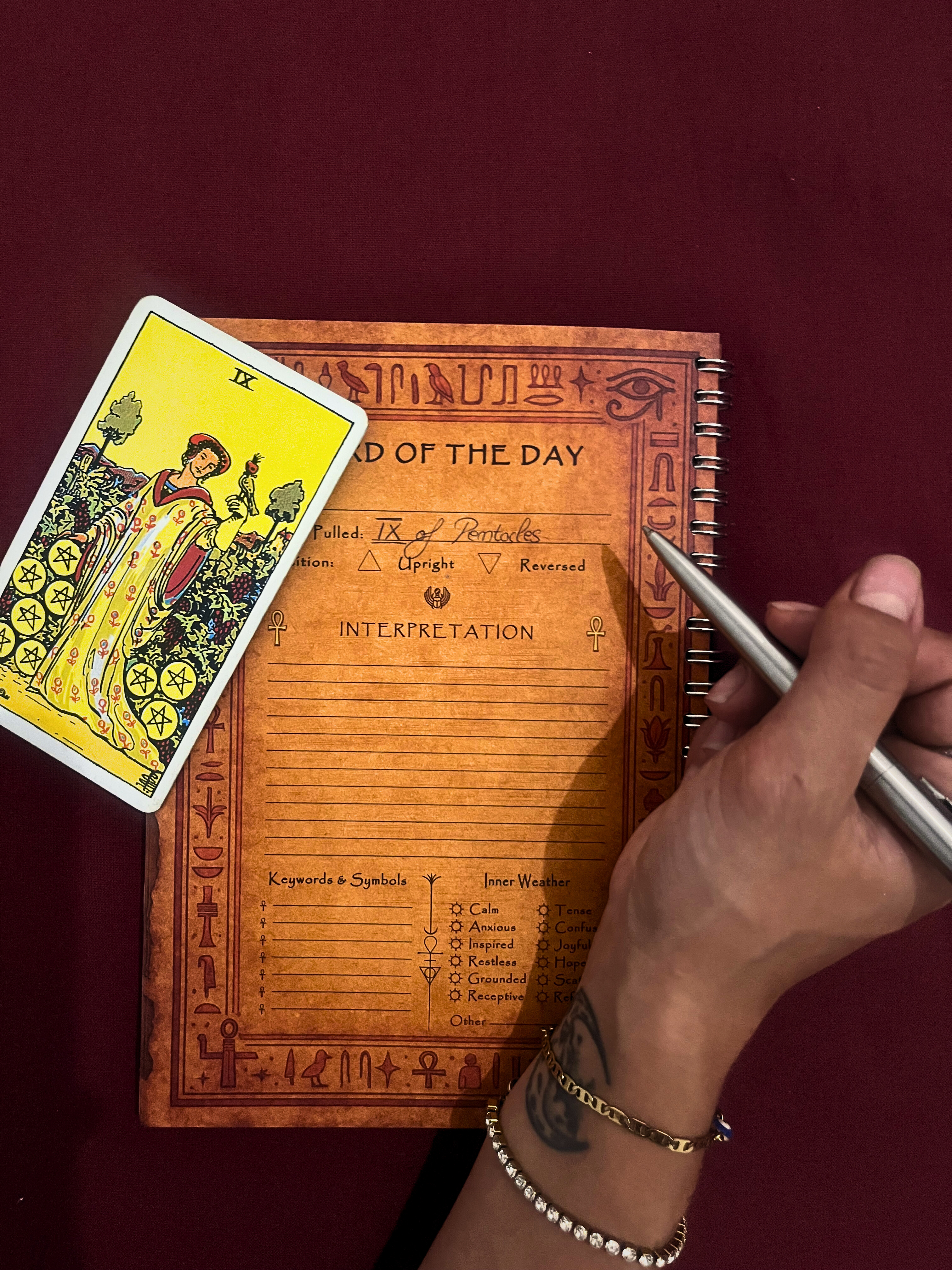 Tarot Journal A5- Daily Card Reflections & Tarot spreads