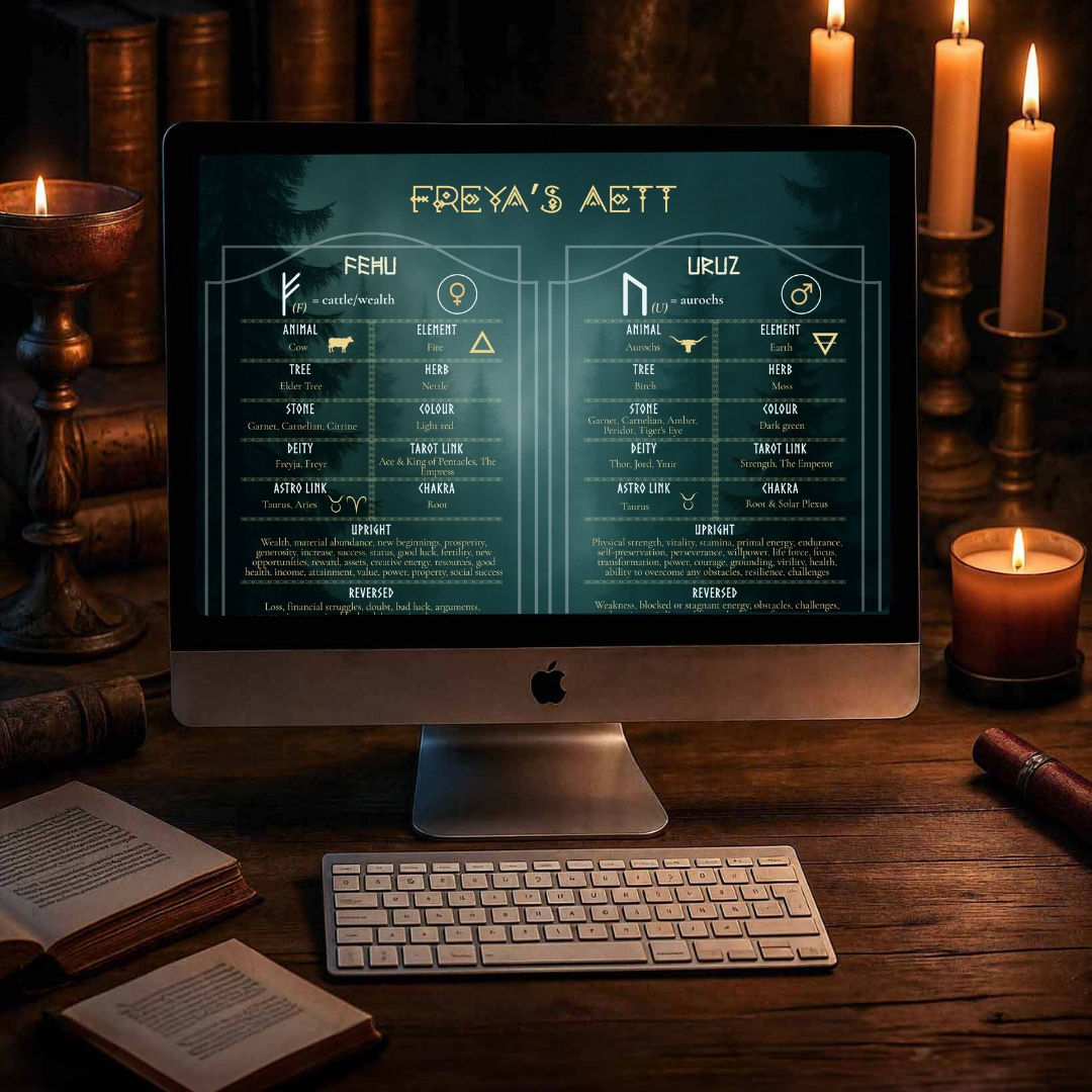 Rune Cheat Sheet PDF: Elder Futhark Meanings