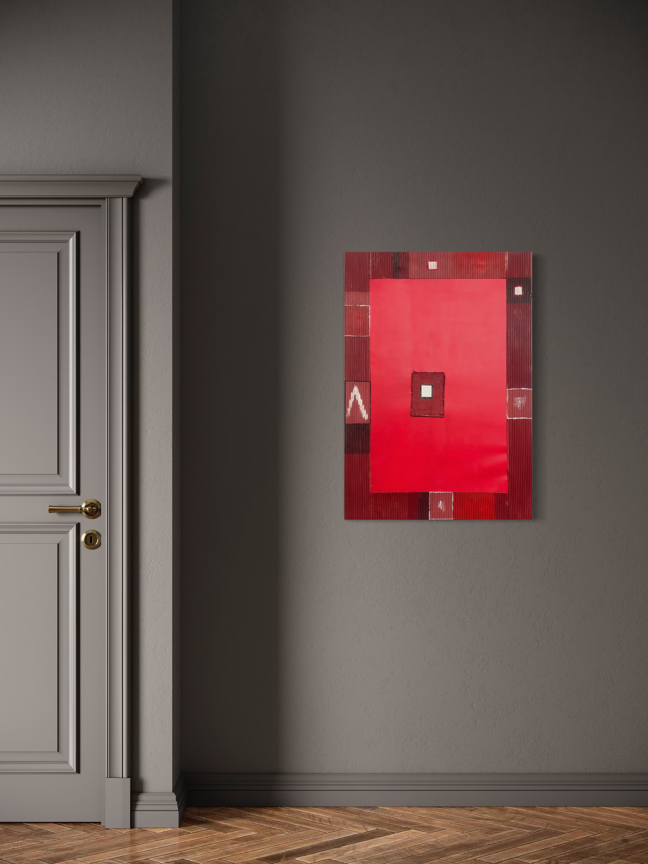 Abstrakcja czerwona za Nowosielskim 1