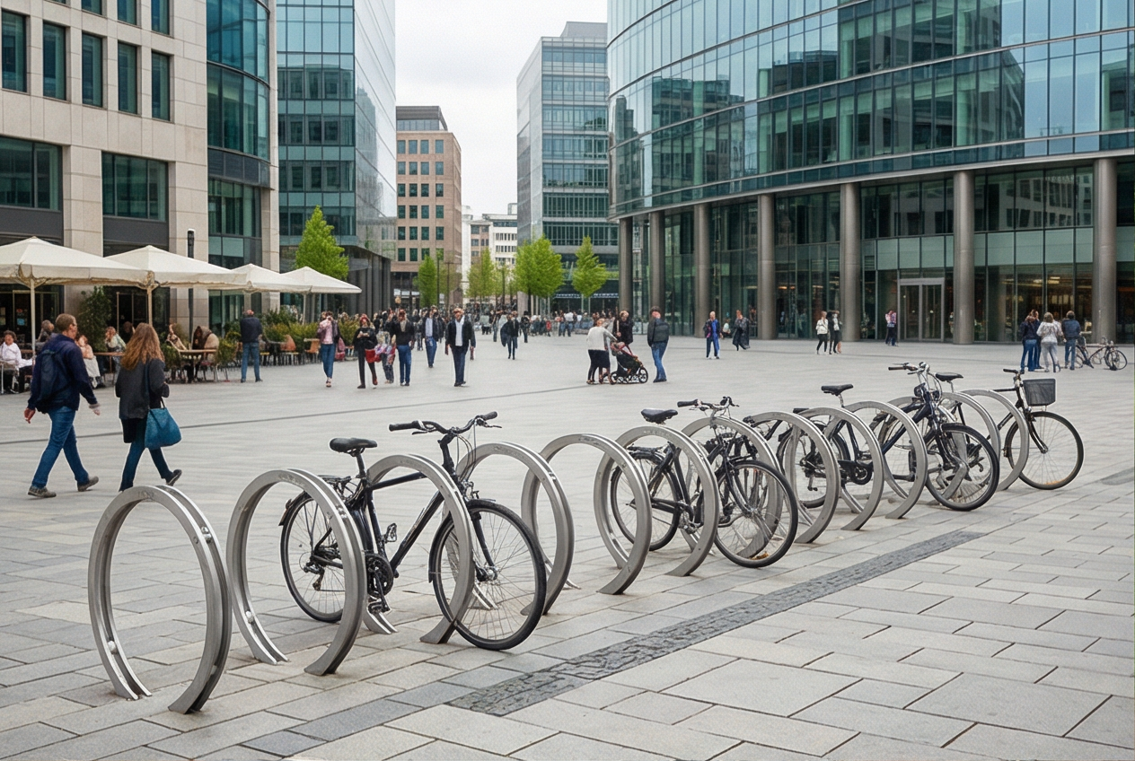ŽIEDAS Apvalus dviračių stovas