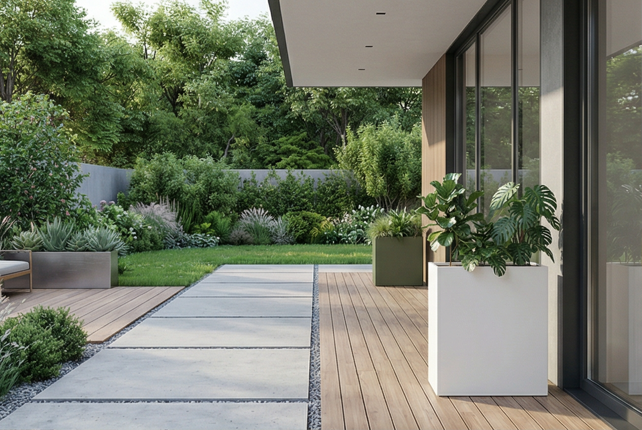 BRUTUS Dažytas stačiakampis vazonas