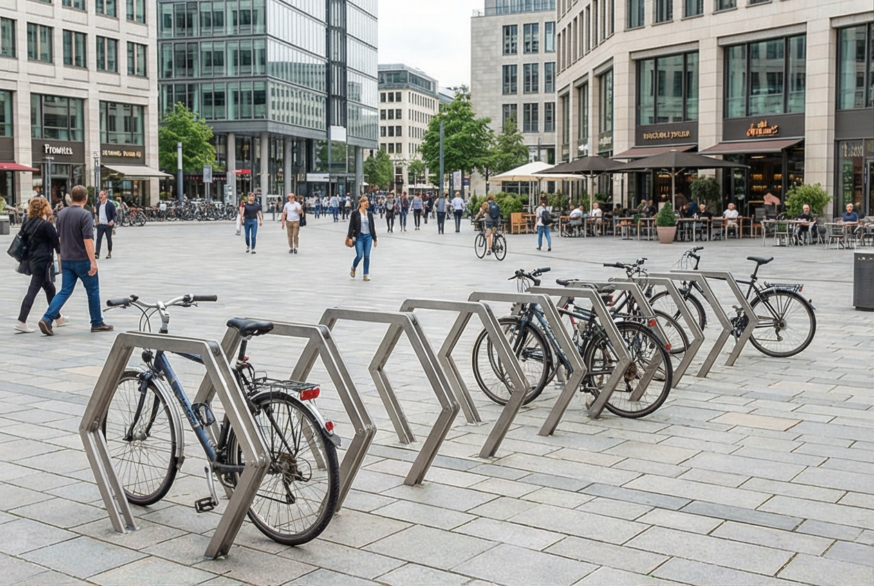 ŽIEDAS Šešiakampis dviračių stovas