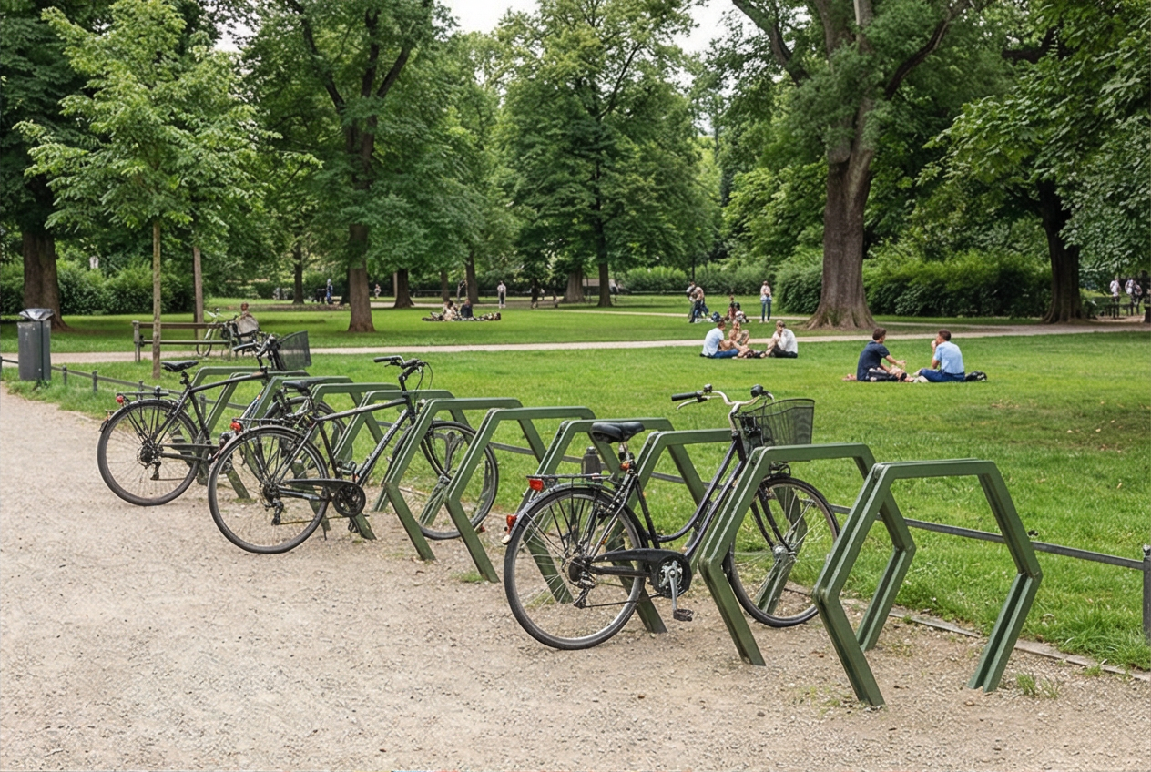 ŽIEDAS Šešiakampis dviračių stovas