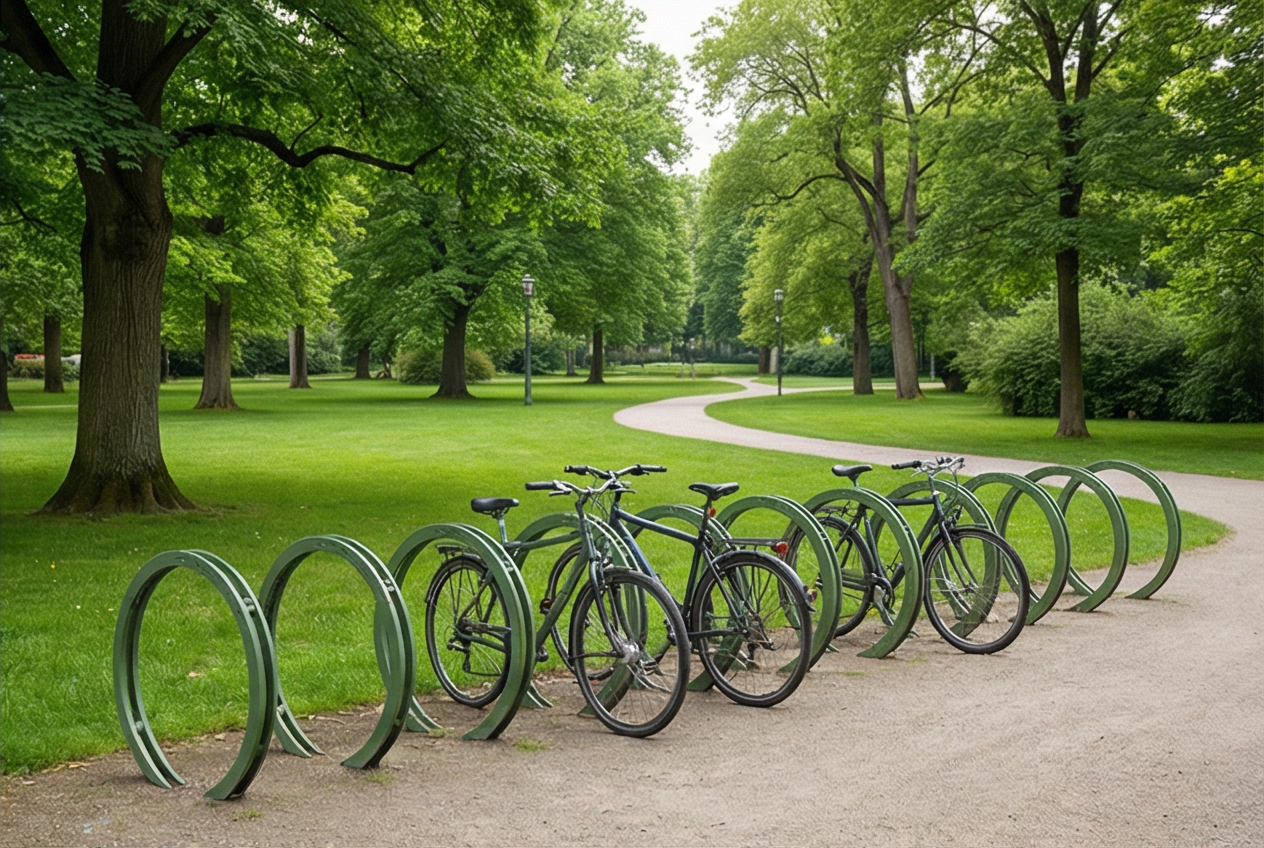 ŽIEDAS Apvalus dviračių stovas
