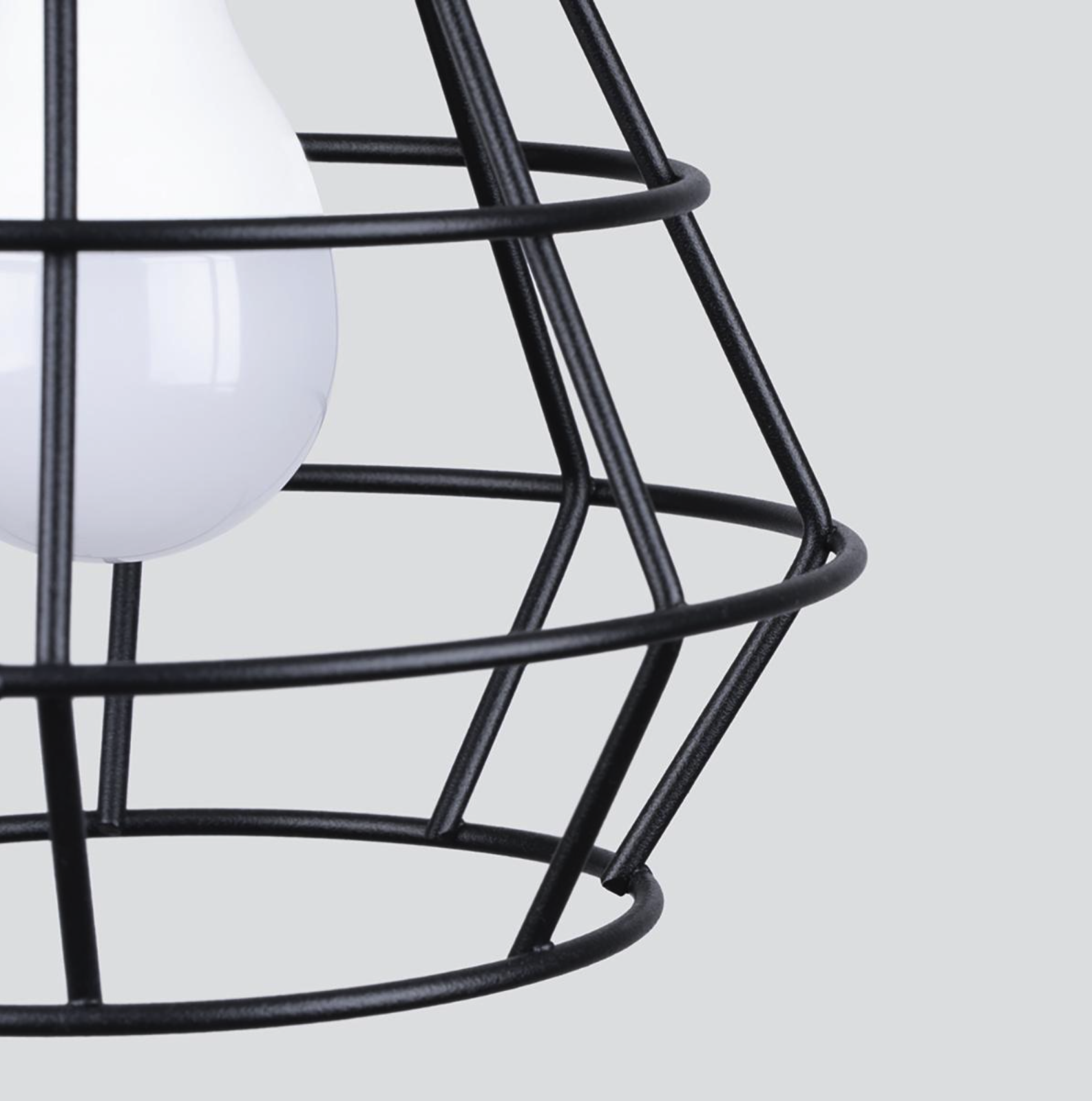 Sollux Lámpara colgante SUBA 4L negra