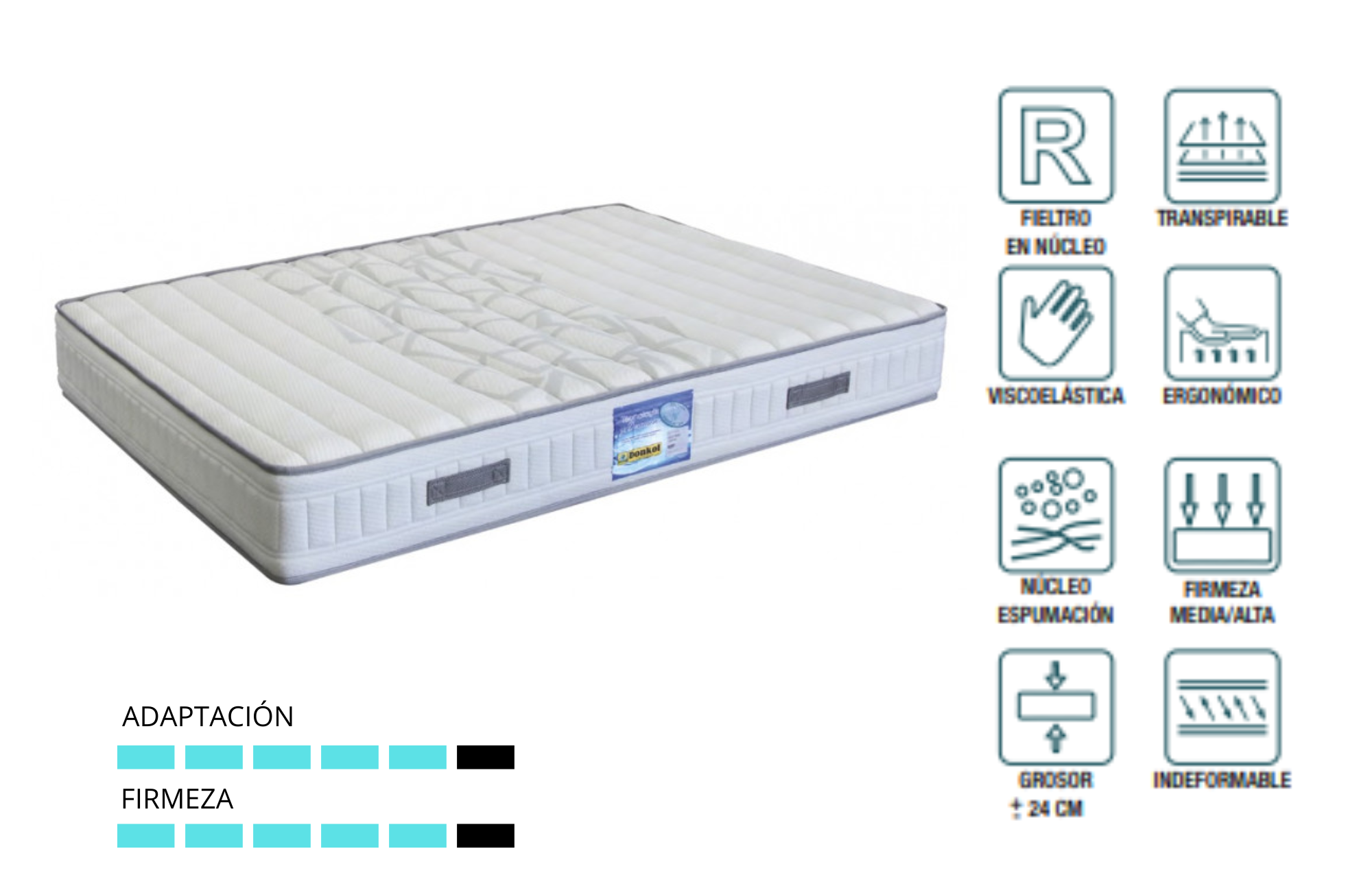 Colchón Rubí viscoelástica HR