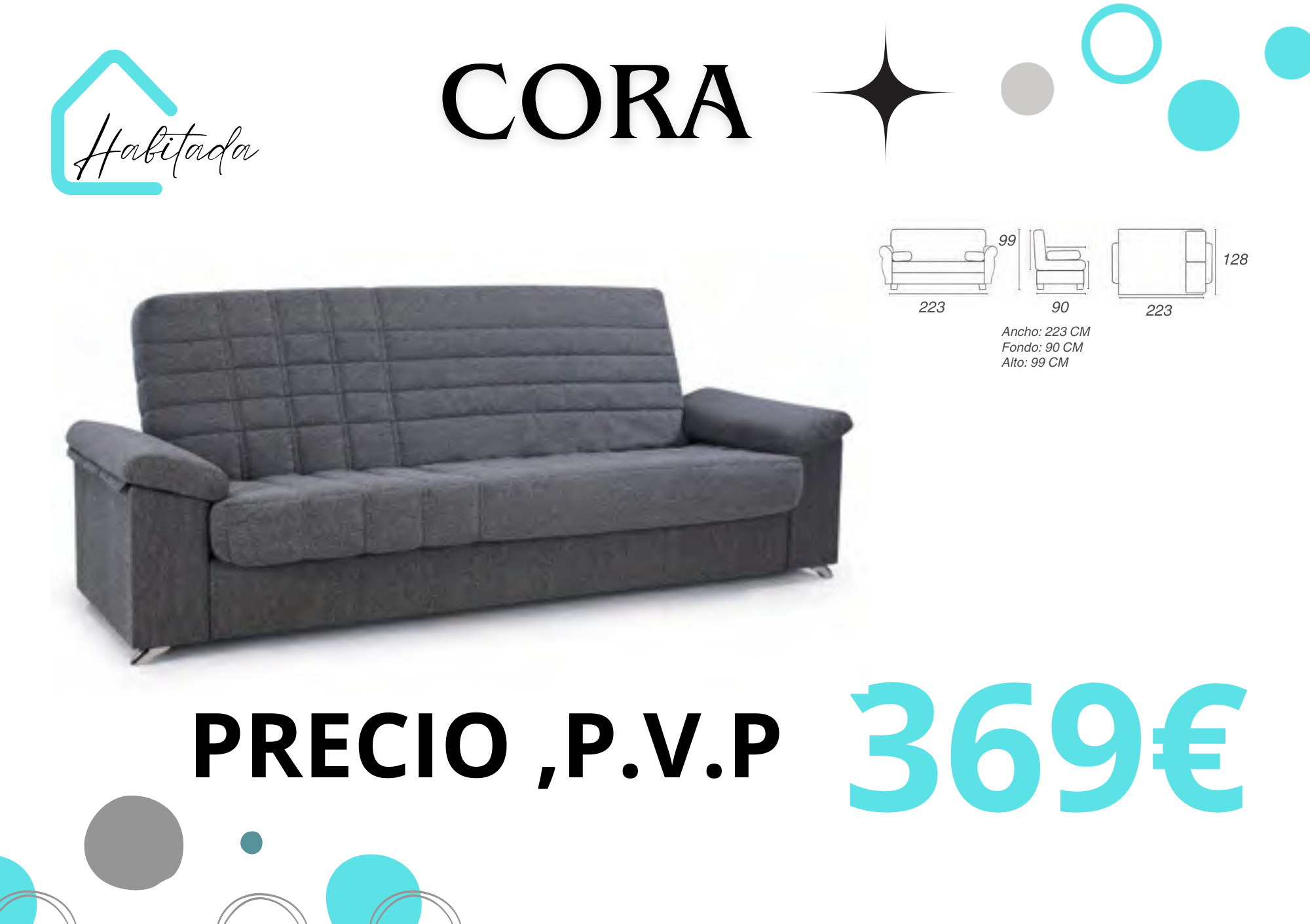 Sofá cama Cora