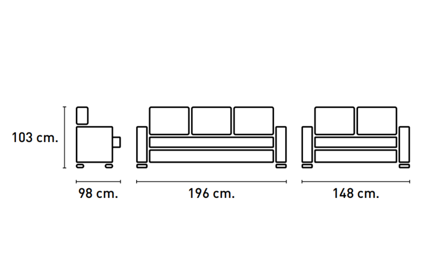 SOFÁ 3+2 PLAZAS LUXOR