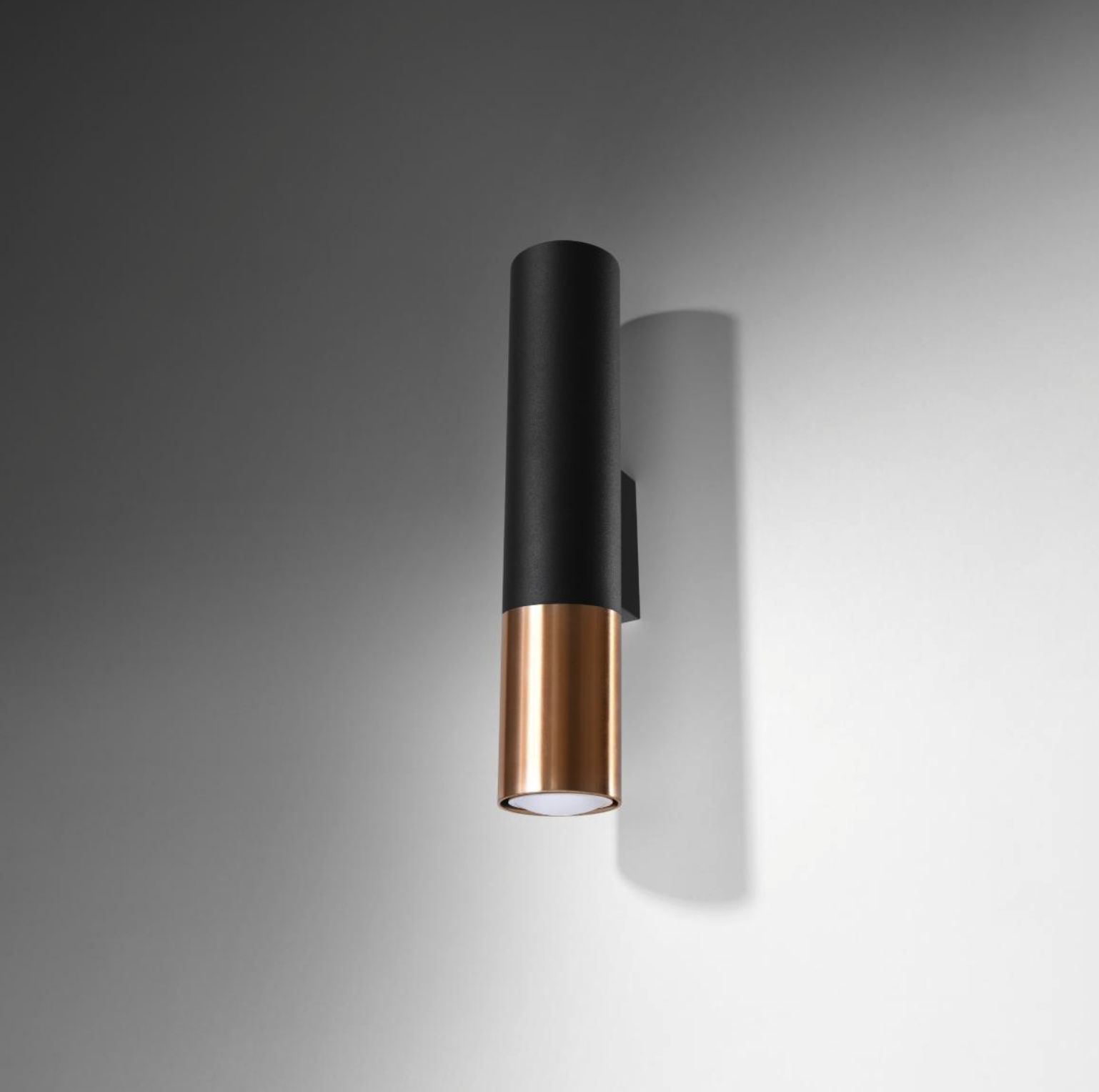 Sollux Aplique LOOPEZ negro/cobre