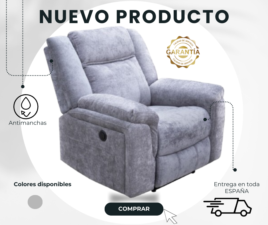 Sofá 1 plaza eléctrico Troya
