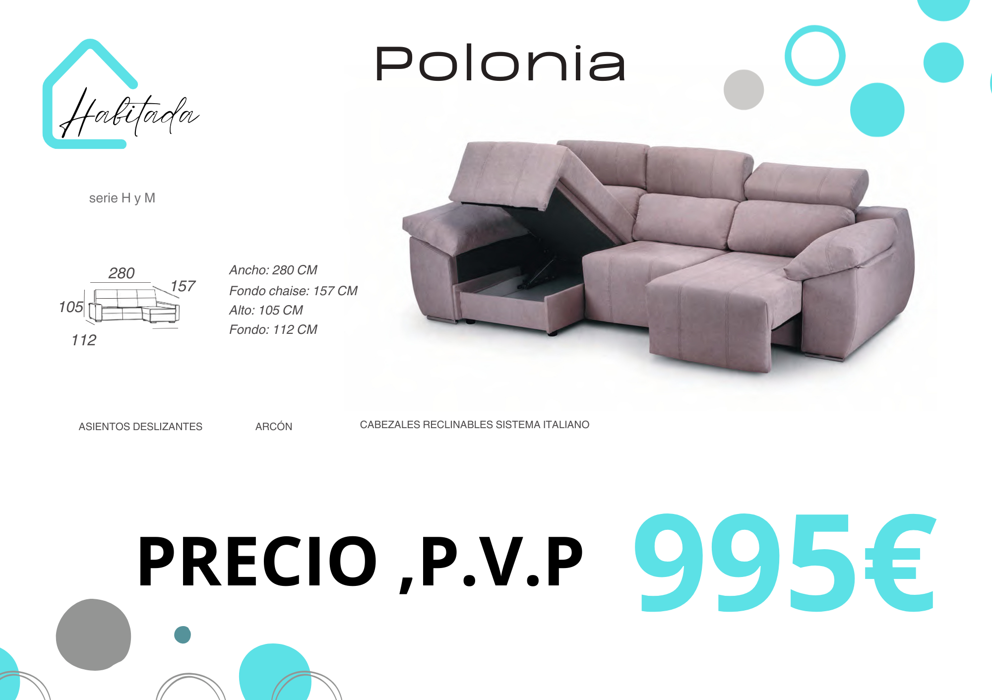 Chaiselongue Polonia