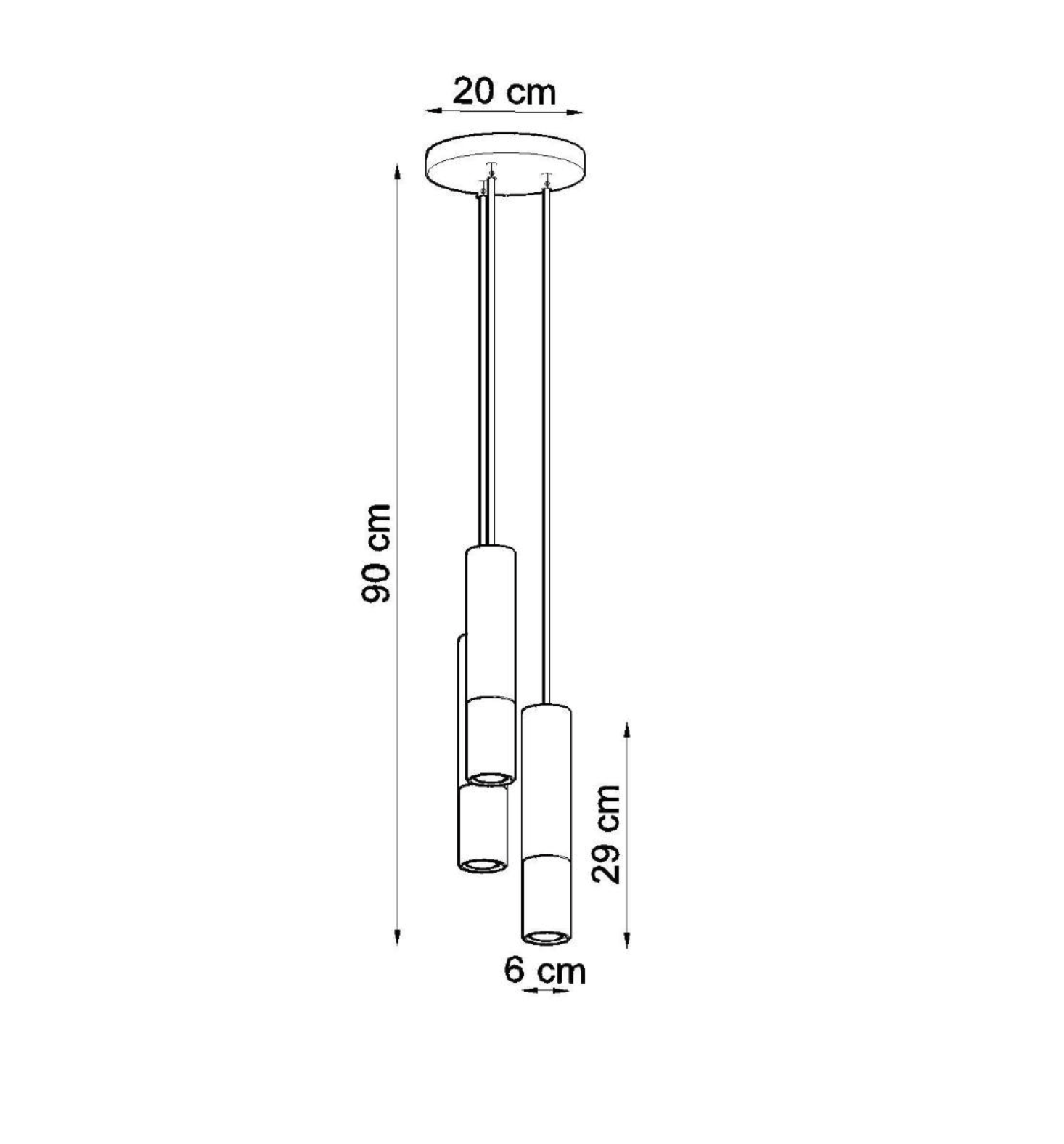 Sollux Lámpara colgante LOOPEZ 3P negro/cobre