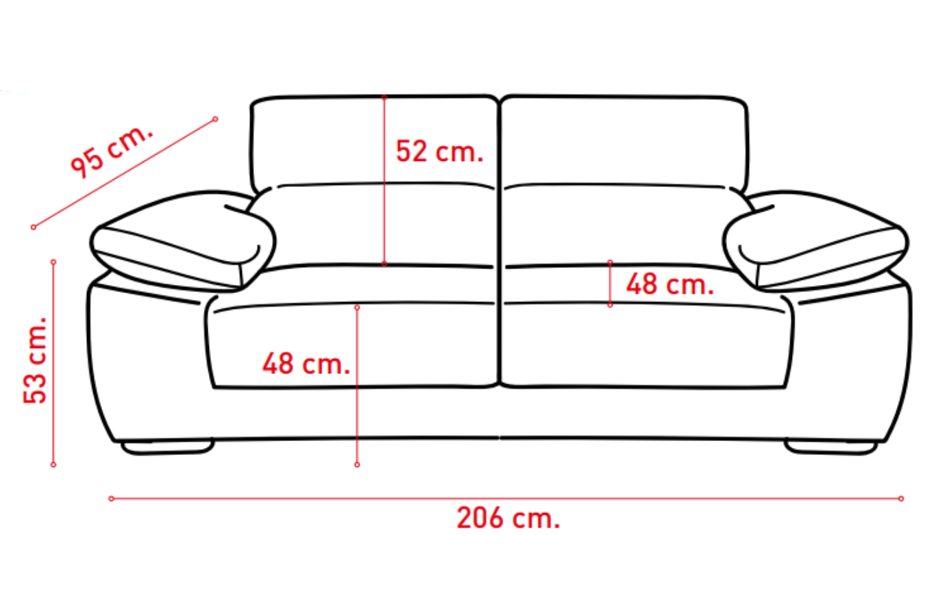Sofá 3 plazas Montblanc
