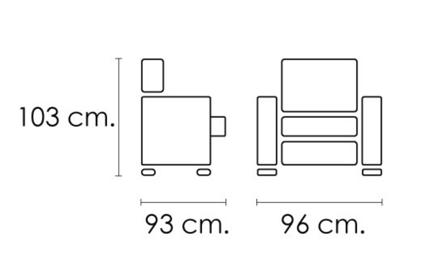 Sofá 1 plaza relax Alaska