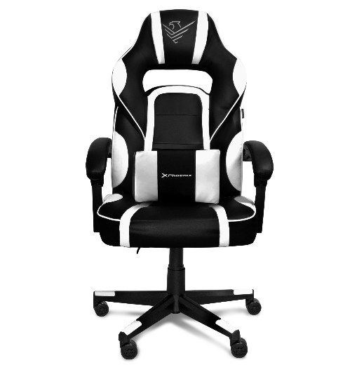   Silla gaming Trophy cuero pu blanca 