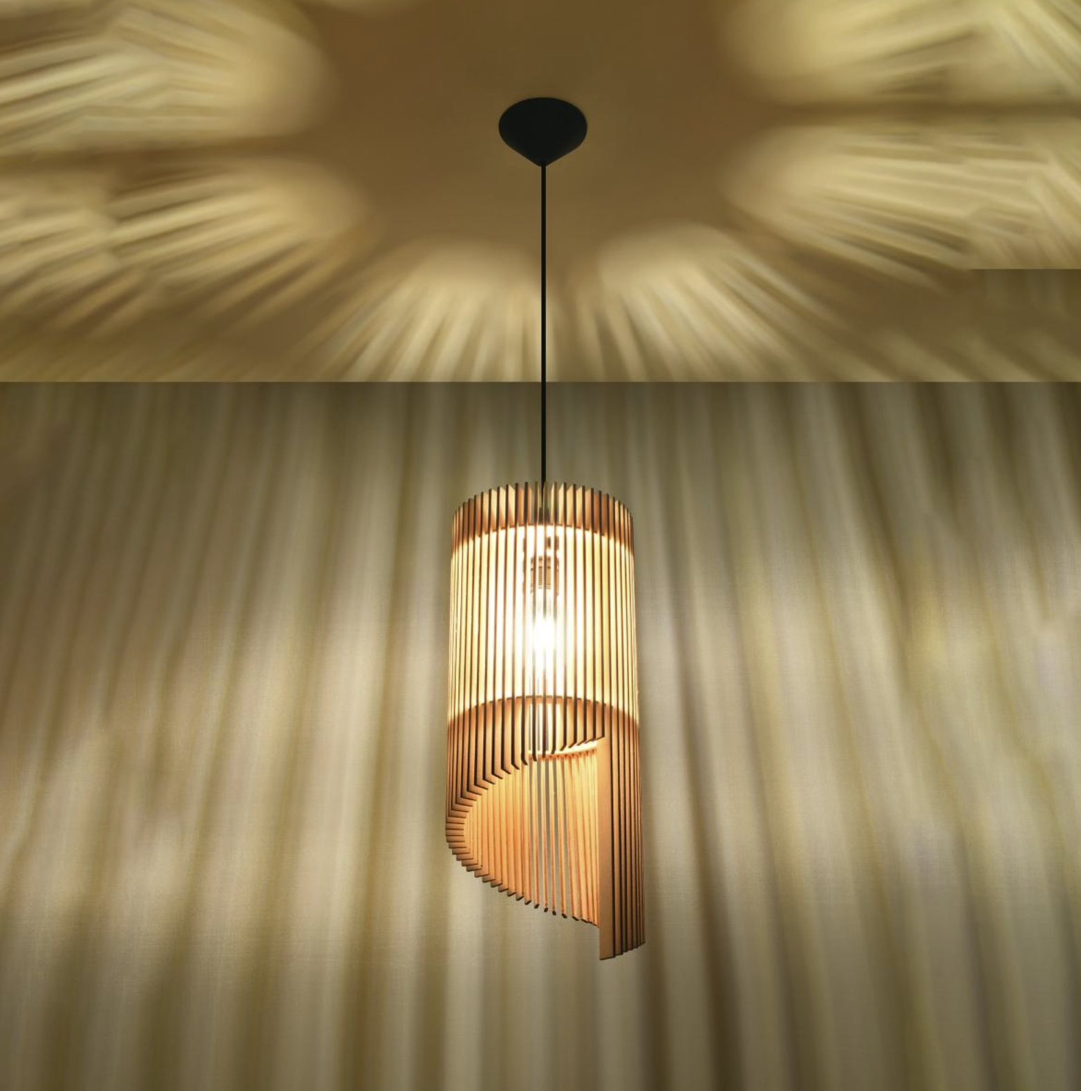 Sollux Lámpara colgante ALEXIA madera