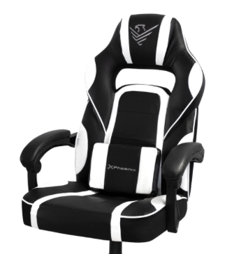   Silla gaming Trophy cuero pu blanca 
