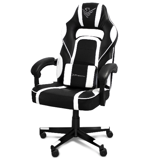   Silla gaming Trophy cuero pu blanca 