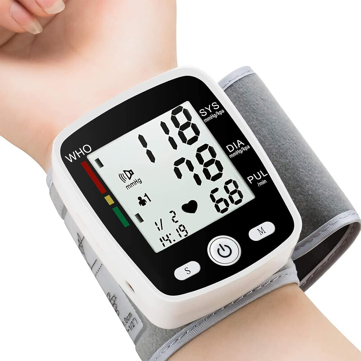 Automatic Tensiometros Digital BP Machine Electronic Wrist Blood Pressure Monitor With 2x99 Readings Memory Voice Broadcast