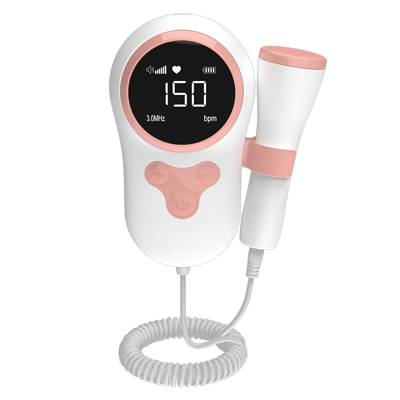 Lcd Screen 9 Weeks Portable Fetal Doppler Fetal Heart Rate Monitor Home Baby Fetal Heart Doppler Monitor for Pregnancy