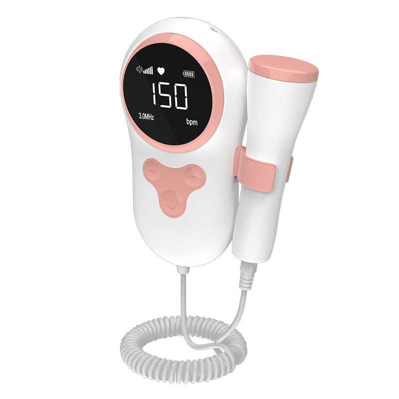 Lcd Screen 9 Weeks Portable Fetal Doppler Fetal Heart Rate Monitor Home Baby Fetal Heart Doppler Monitor for Pregnancy