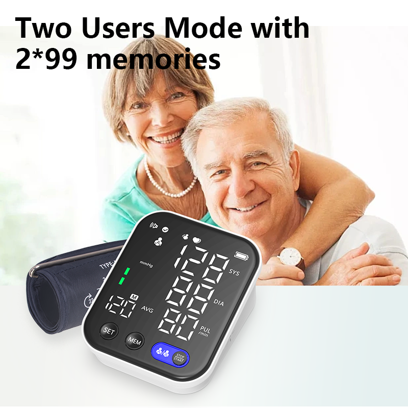 Automatic Upper Arm Blood Pressure Monitors for Home Use With Digital LED Display 2*120 Sets Memory