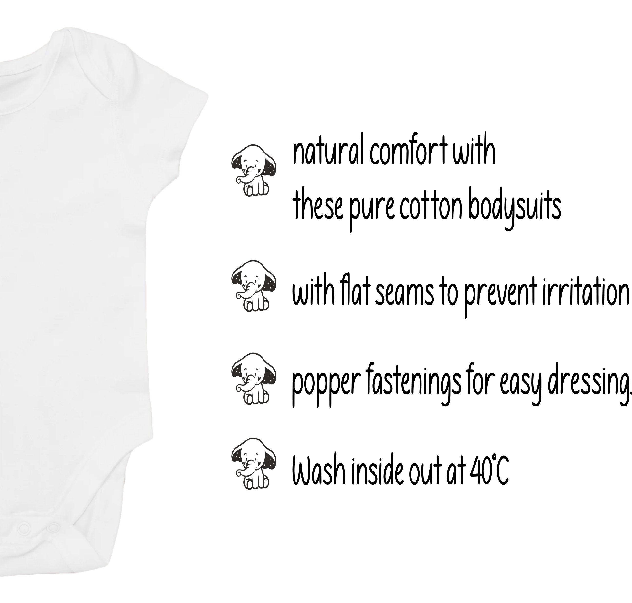 Personalised Custom Baby Name Vest heart Baby Grow Bodysuit Reveal Announcement