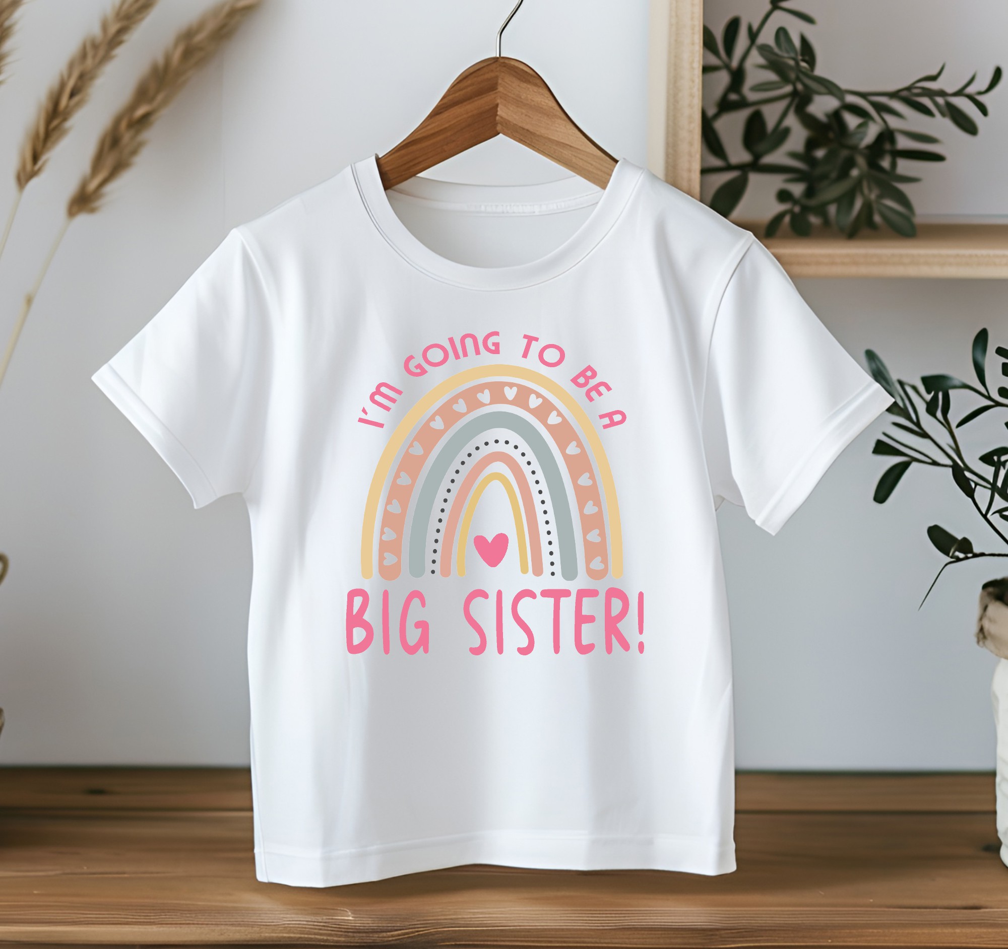 I'm Going To Be a Big Sister T-shirt Sibling -baby announcement gift