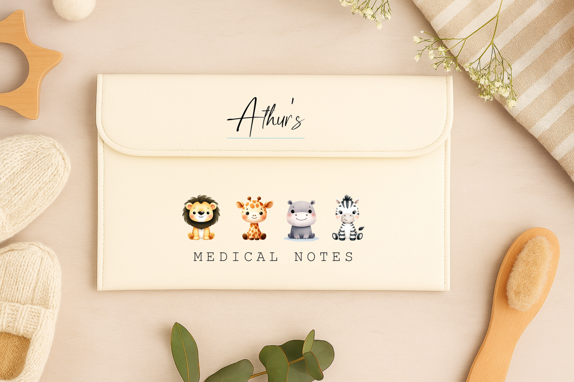 Personalised Baby Document Folder – Maternity or Medical Notes Holder – Baby Record Holder Gift