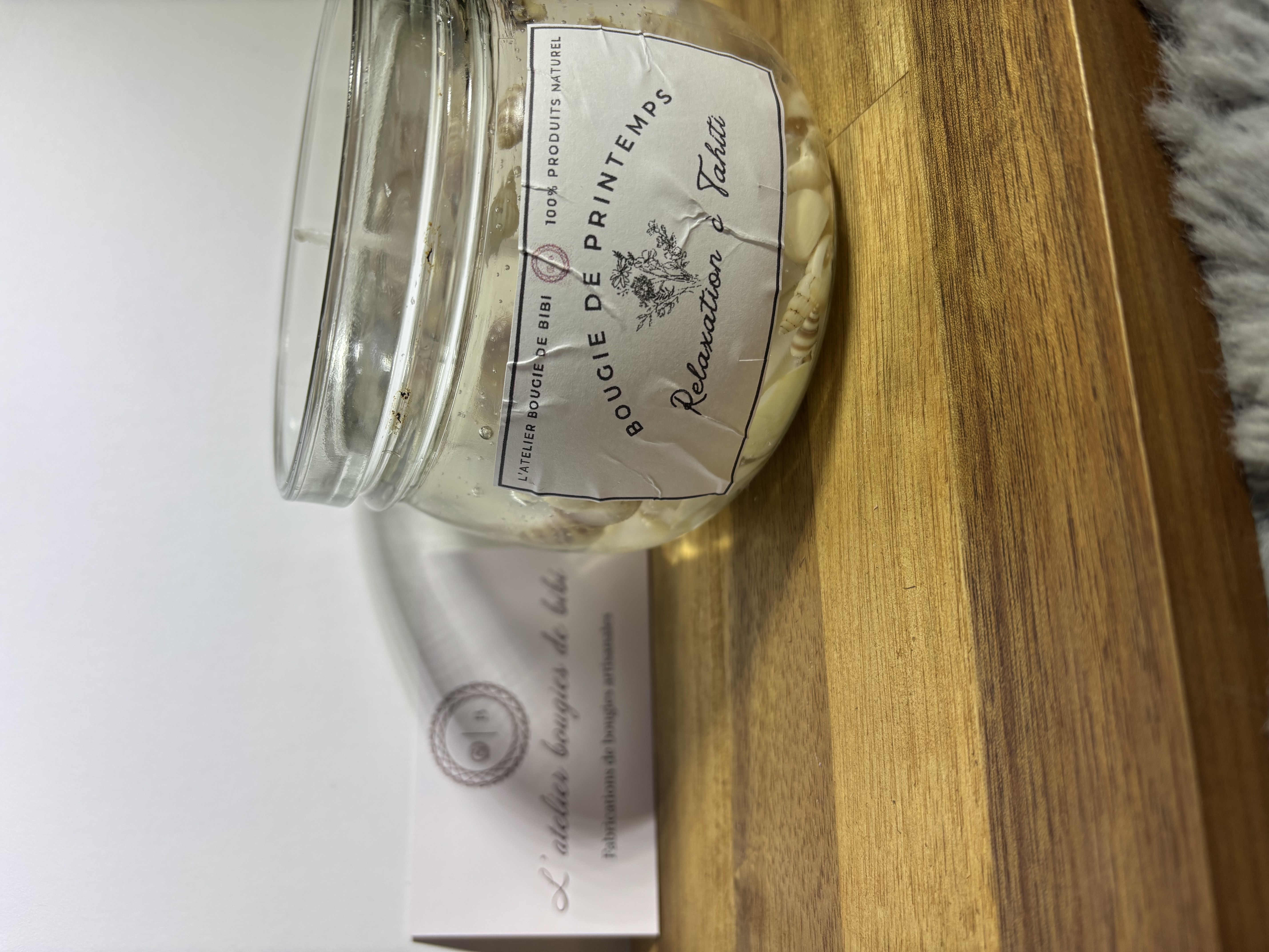 Bougie en gel fragrance  relaxation à Tahiti