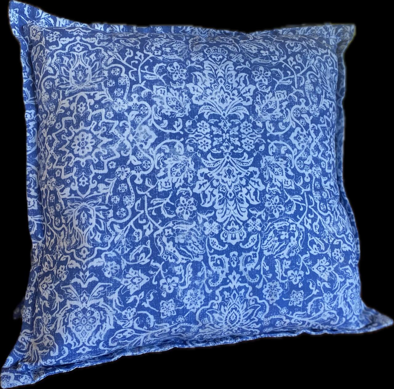 Throw Pillow - Decorative - Arabesque Delft - Box Border