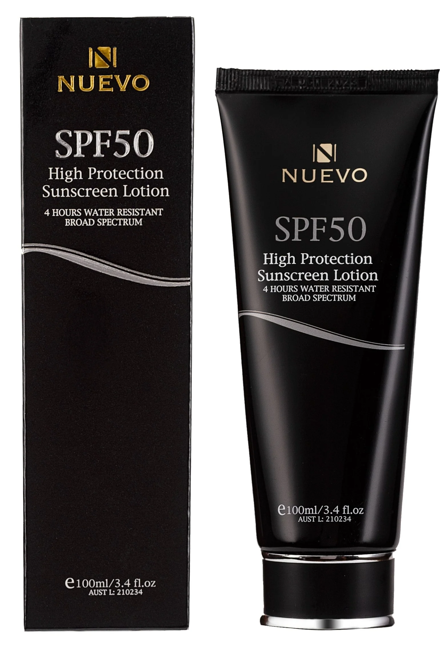 Nuevo SPF50 High Protection Sunscreen Lotion 3.4 Fl Oz