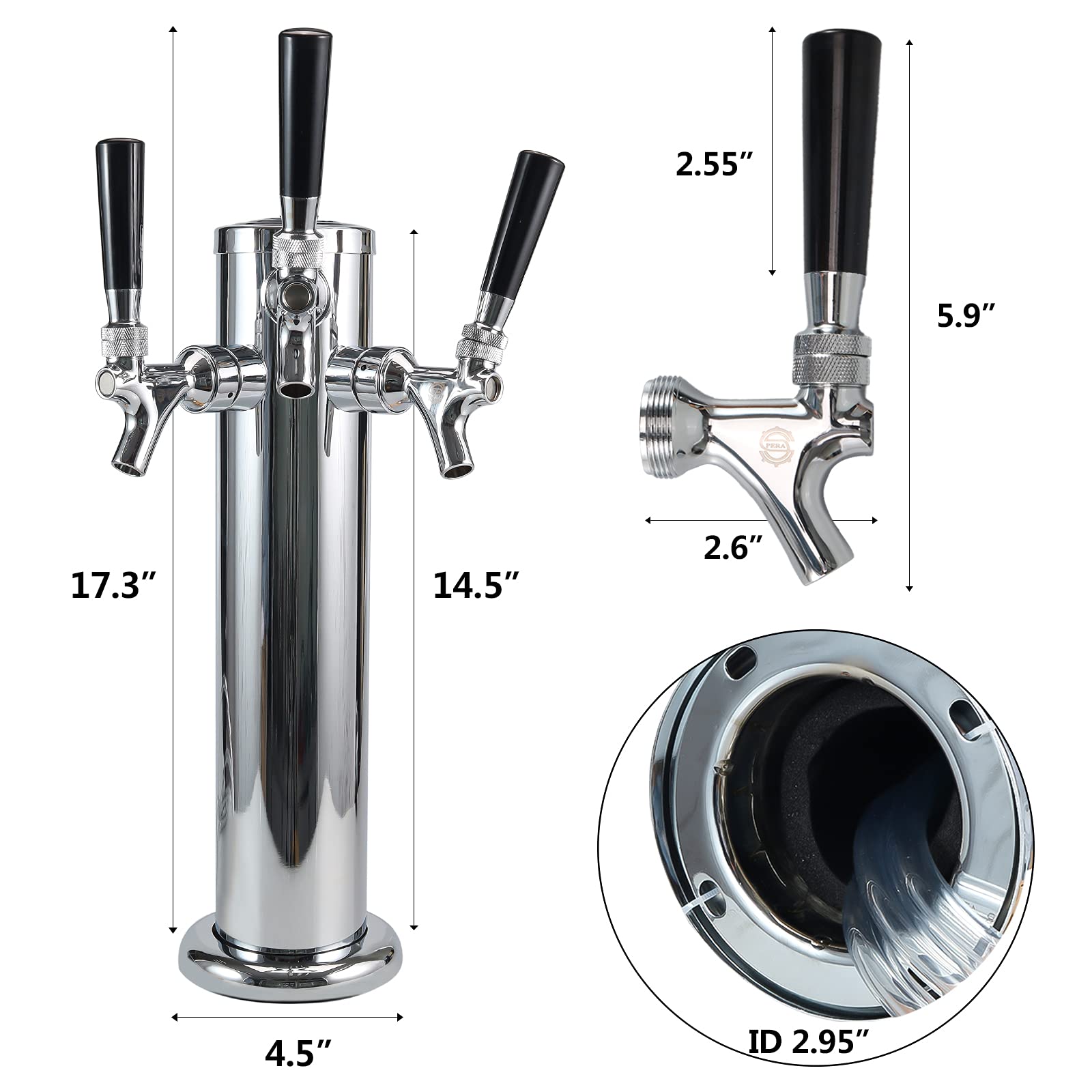 Triple Draft Tap Tower