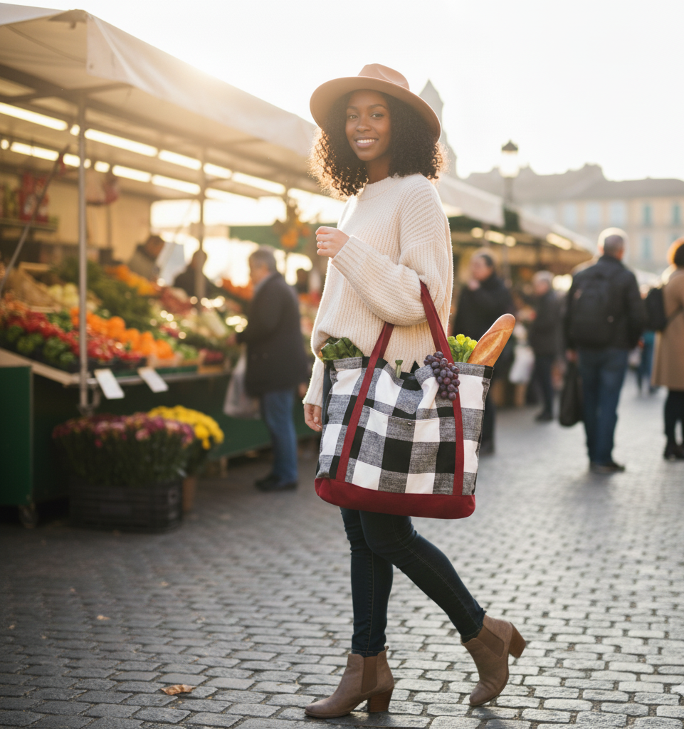 The Classic Plaid Tote: A Timeless Canvas Bag