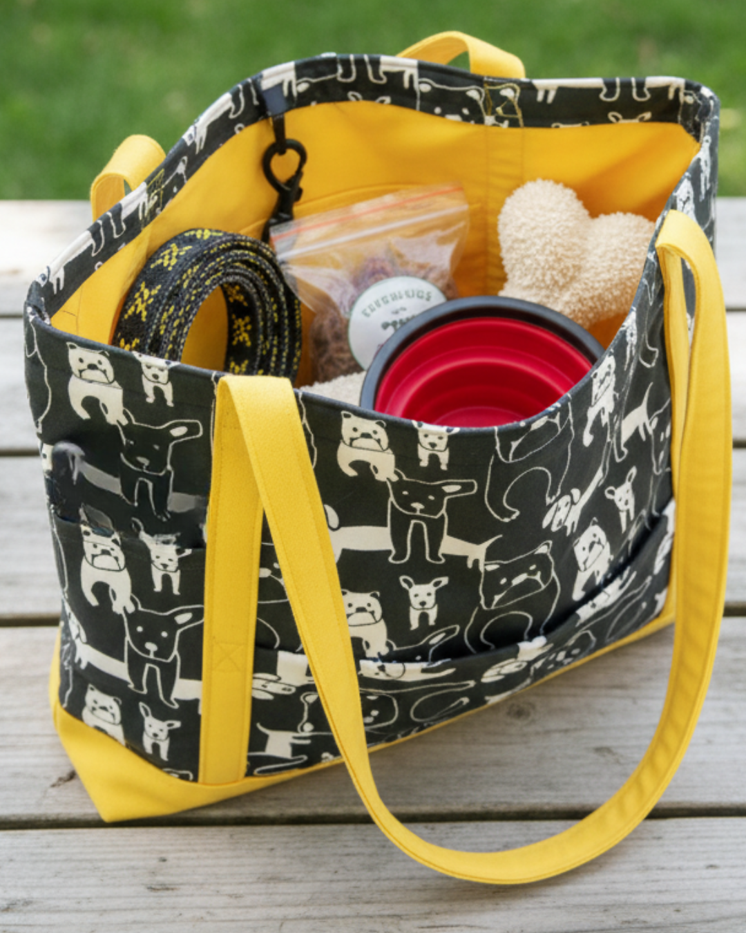 The Best Friend Tote: A Playful Dog Print Bag