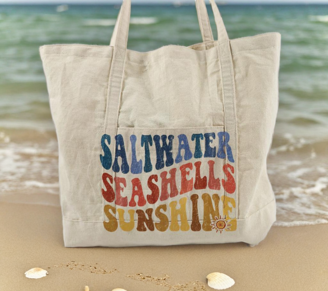 The Beach Day Tote: A Sunny Canvas Bag