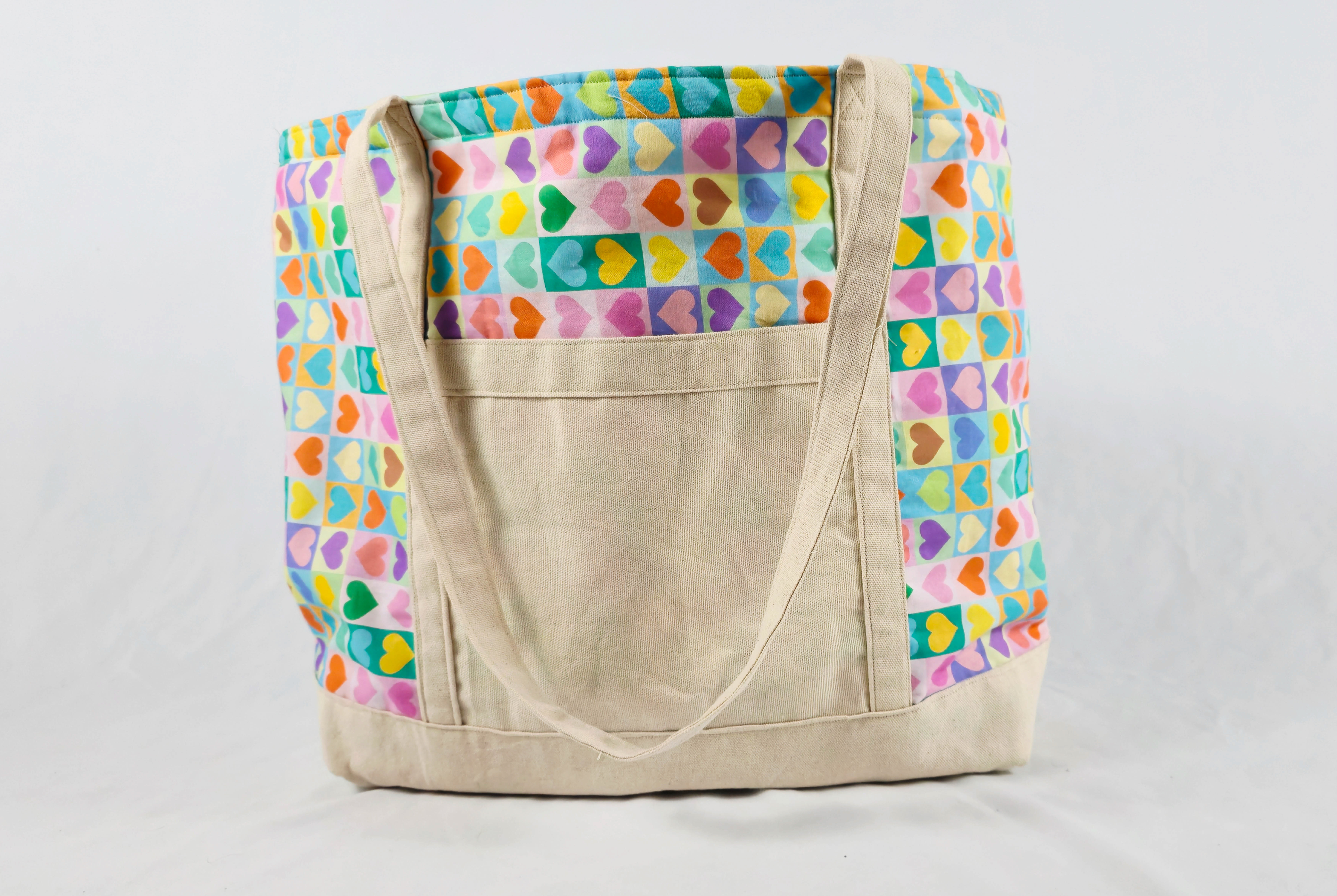 The Heartfelt Tote: A Colorful Canvas Bag