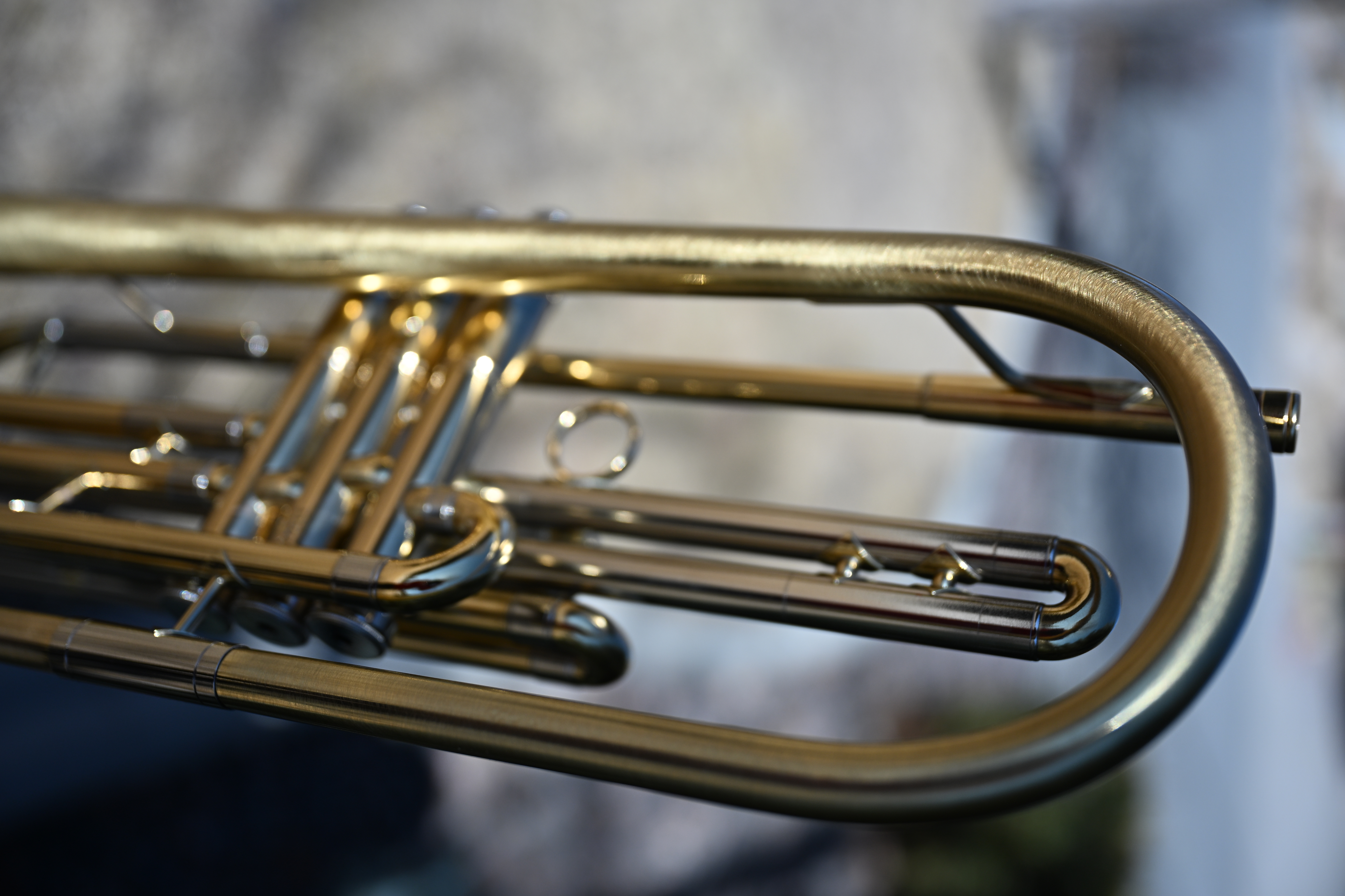 Bass Trumpet in scratched-and-buffed lacquer!