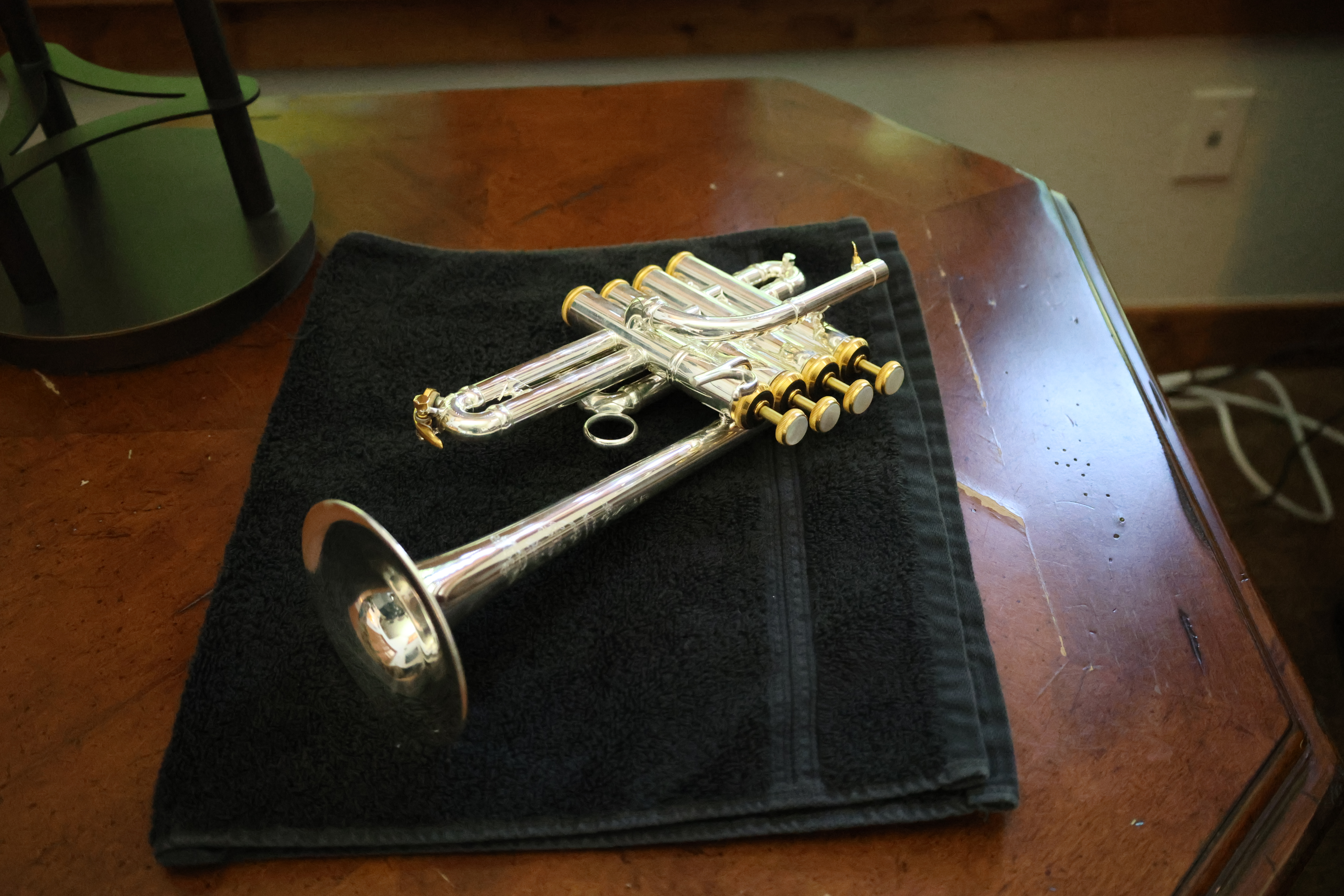 Genuine Vincent Bach AP190 Piccolo Trumpet with Gold Trim
