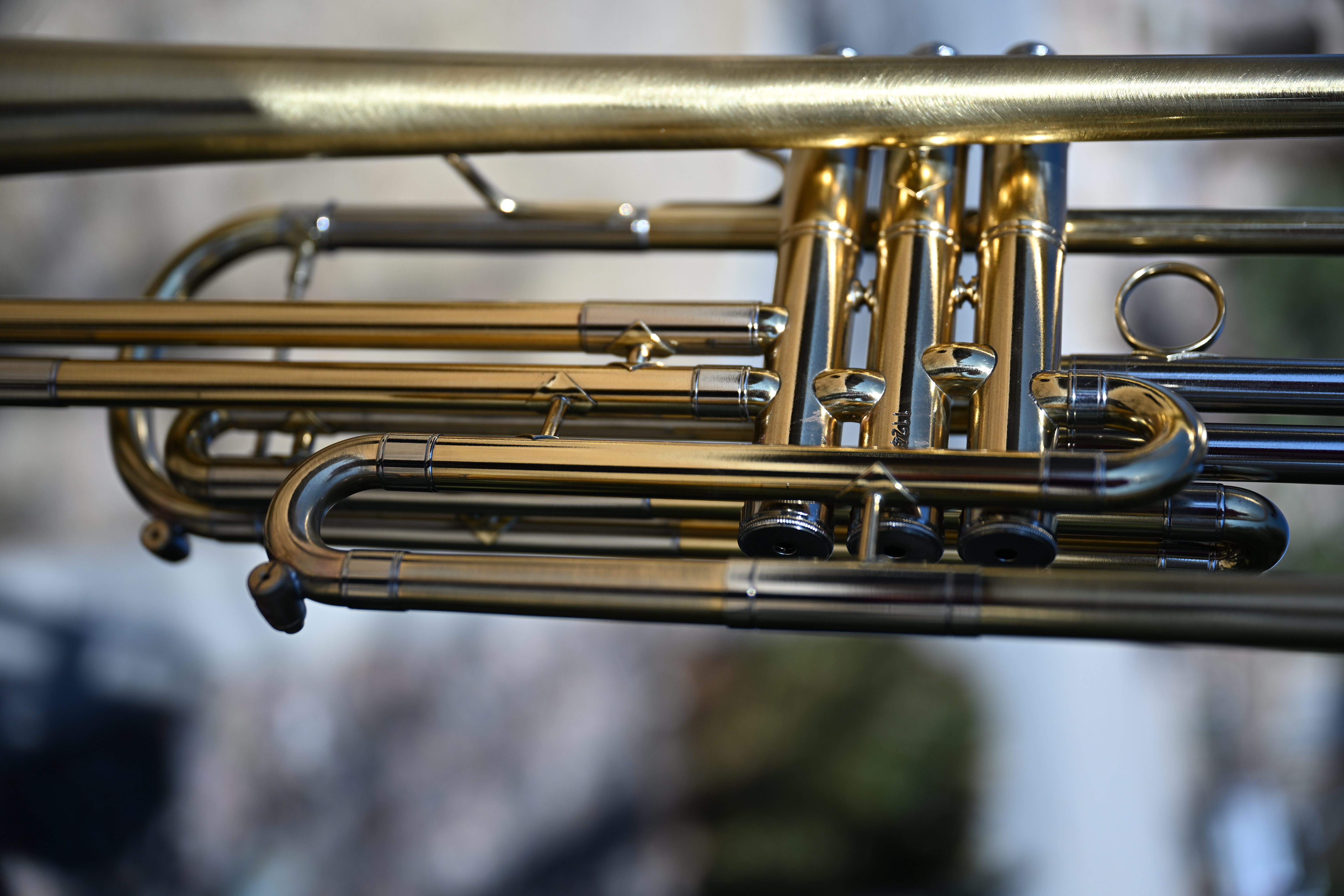 Bass Trumpet in scratched-and-buffed lacquer!